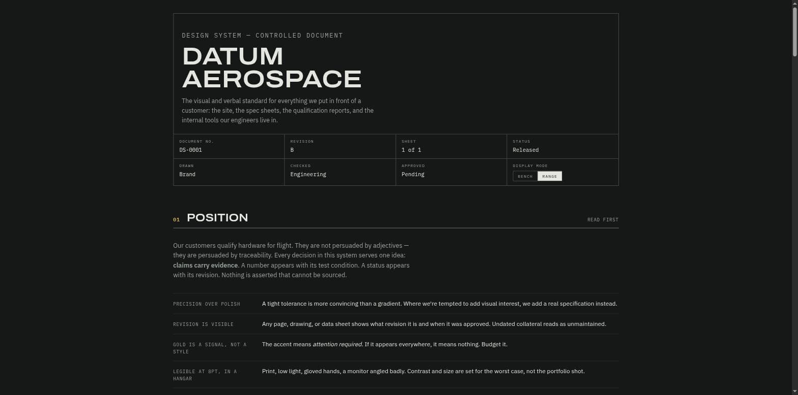 Datum Aerospace design system